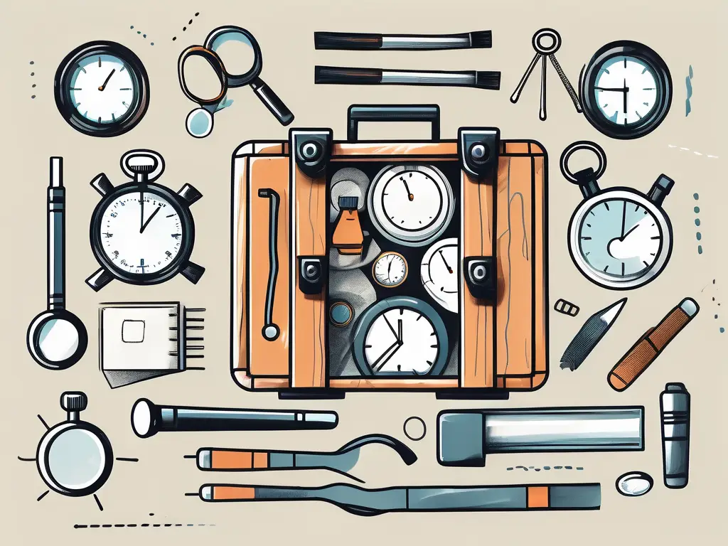 A toolbox with various coaching tools like a whistle