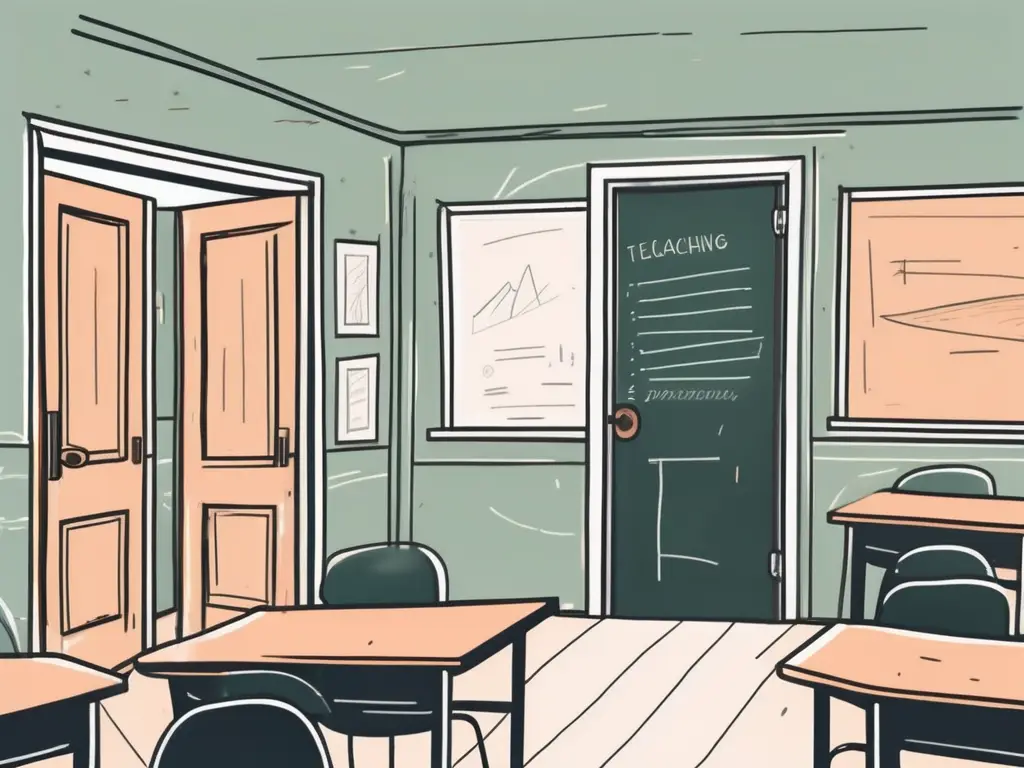 An open classroom door