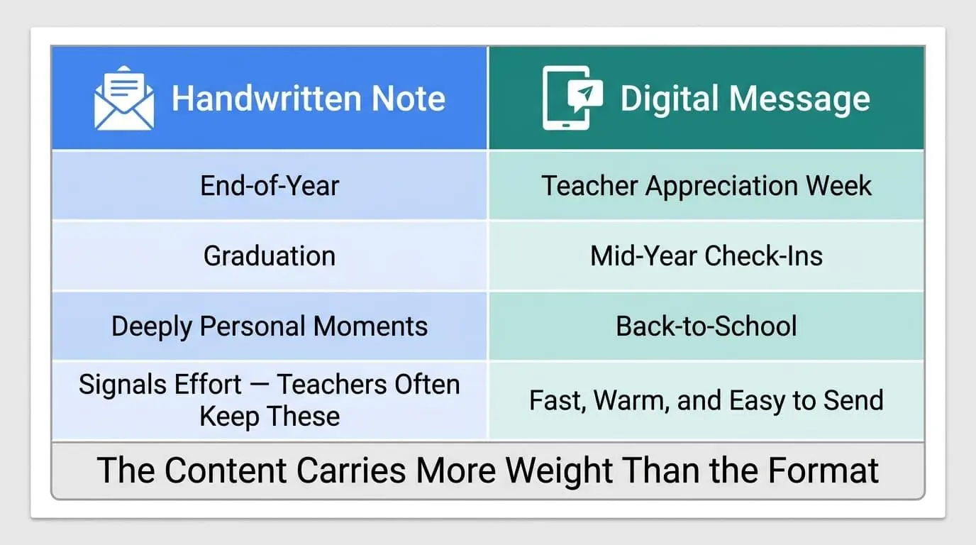 handwritten vs digital thank you note for teacher educationwalkthrough